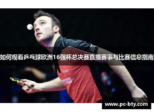 如何观看乒乓球欧洲16强杯总决赛直播赛事与比赛信息指南